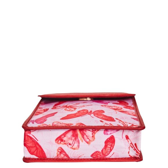 Sishka Women Pink Printed Nylon & Leather Crossbody Sling Phone Wallet - Picture 8 of 9